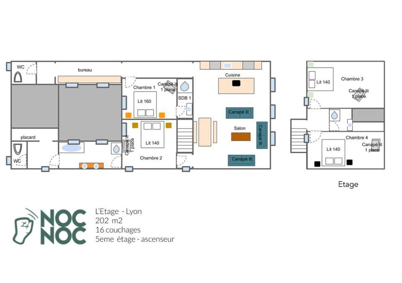Apartament Nocnoc - L'Etage De Cordeliers Lyon Zewnętrze zdjęcie